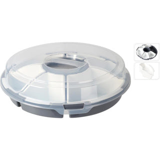 No brand serveerset dia 33 x hoogte 9 cm grijs | 2 stuks