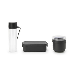 Brabantia ontbijt en lunchset make take dark gre dark grey