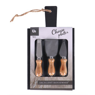 Load image into Gallery viewer, Kaasplank leisteen met 3 kaasmesjes | 2 stuks
