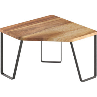 Metaltex - york lava - kruidenrek - badkamerrek - hoek - 25 x 25 x 16 cm - hout en metaal