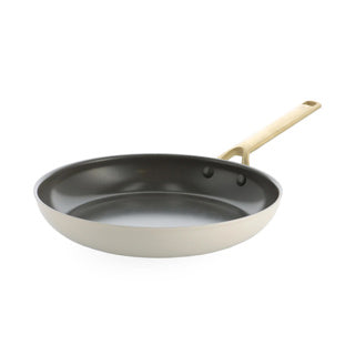 Bk sublime koekenpan 20cm - pfas-vrije antikleeflaag - koekenpan inductie - keramische koekenpan - ovenbestendig tot 220°c - gouden stainless steel handgreep - crème