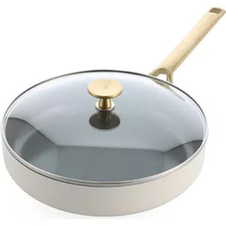 Chargez l'image dans la visionneuse de la galerie, Bk sublime hapjespan 28cm met deksel - 3.6l - pfas-vrije antikleeflaag - hapjespan inductie - keramische pan -ovenbestendig tot 220°c - met glazen deksel - crème
