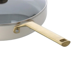 Chargez l'image dans la visionneuse de la galerie, Bk sublime hapjespan 28cm met deksel - 3.6l - pfas-vrije antikleeflaag - hapjespan inductie - keramische pan -ovenbestendig tot 220°c - met glazen deksel - crème
