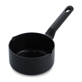 Bk easy induction steelpan 16cm - 1.5l - pfas-vrije antikleeflaag - steelpan inductie - keramische pan - ovenbestendig tot 160°c - koudgrepen - zonder deksel - zwart
