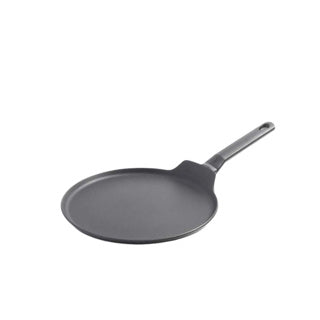 Afbeelding laden in galerijviewer, Bk easy induction pannenkoekenpan 28cm - pfas-vrije antikleeflaag - koekenpan inductie - keramische koekenpan - ovenbestendig tot 160°c - koudgrepen - graniet zwart
