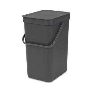 Brabantia sort go prullenbak - 12 liter - dark grey