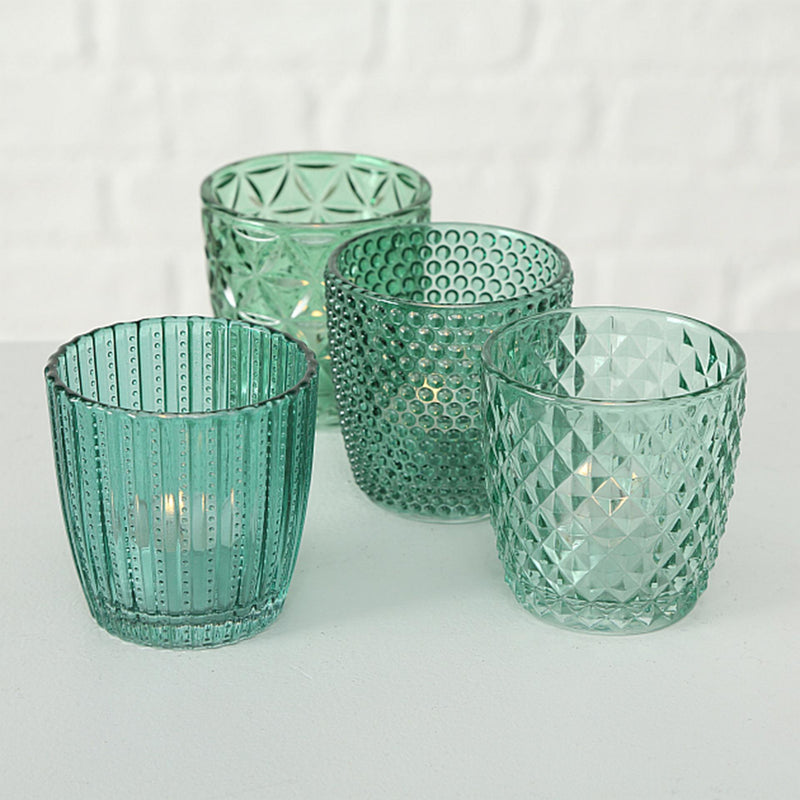Load image into Gallery viewer, Boltze home windlicht marilu h7,5cm glas set a 4
