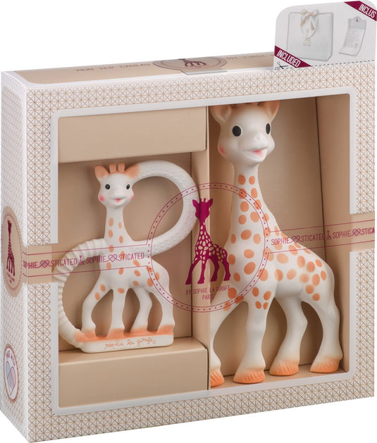 Sophie de giraf sophiesticated cadeauset - baby speelgoed - so pure bijtring - kraamcadeau – babyshower cadeau - 4-delig