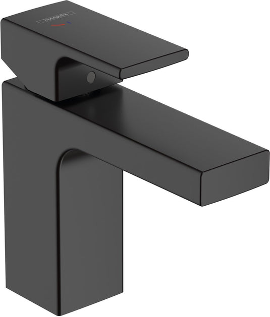 Hansgrohe vernis shape - wastafelmengkraan - ééngreeps bediening - met trekwaste - 100mm maat - mat zwart