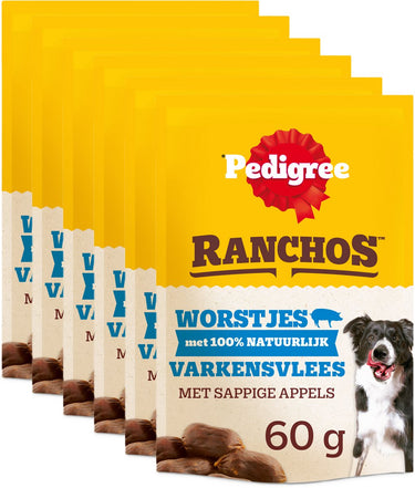 Pedigree hondensnacks - ranchos sausages - 7x70g