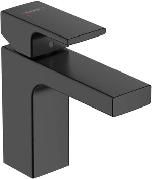 Hansgrohe vernis shape - wastafelmengkraan - ééngreeps bediening - zonder waste - 100mm maat - mat zwart
