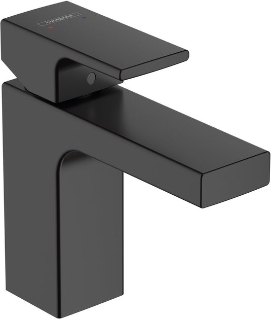 Hansgrohe vernis shape - wastafelmengkraan - ééngreeps bediening - zonder waste - 100mm maat - mat zwart