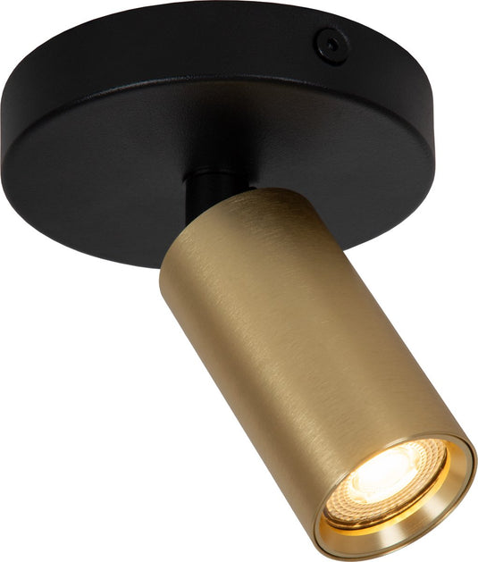Lucide ritmo - plafondspot (plafondlamp) - ø 10 cm - 1xgu10 (mr11) - mat goud messing
