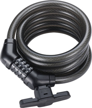 Bbb cycling codeguard cable - fietsslot met instelbare code - lengte: 180cm - dikte: 15mm - kabelslot voor stadsfiets, racefiets mountainbike - bbl-102b