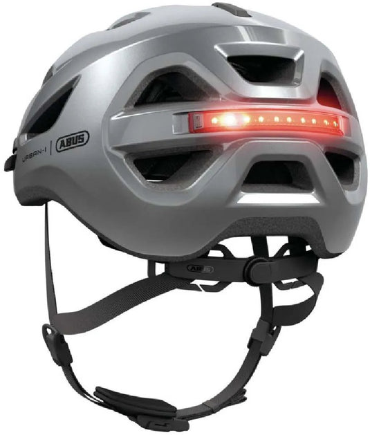 Abus fietshelm urban-i 4.0 graphite silver s - 51-55 cm - zilver - geschikt voor gebruik op elektrische fietsen - stadsfietsen - 250 g
