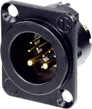 Neutrik nc10md-lx-b-con xlr-connector flensstekker, contacten recht aantal polen: 10 zwart 1 stuk(s)