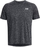 Under armour ua tech texturood ss-blk heren sportshirt - zwart - wit