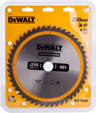 Dewalt dt1957-qz - cirkelzaagblad - 250mm - 48 tanden - professioneel