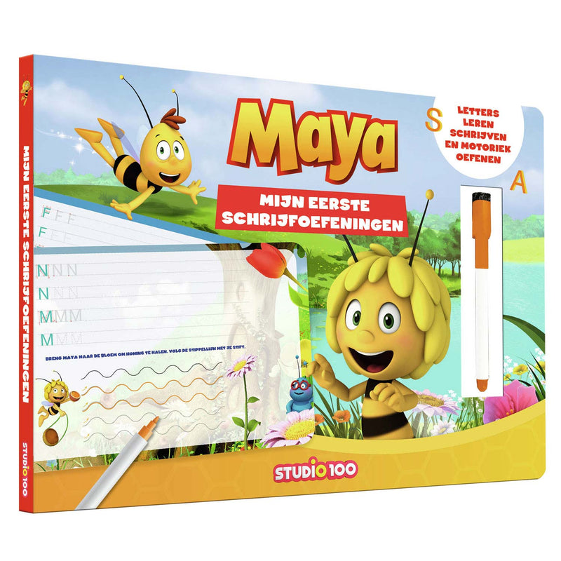 Load image into Gallery viewer, Studio 100 maya de bij kartonboek - schrijf en wis
