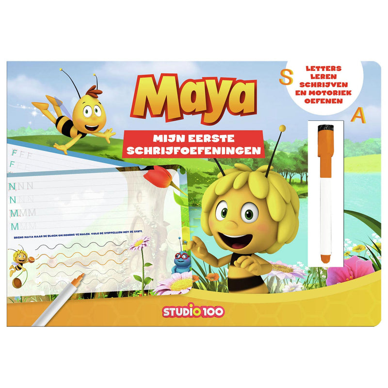 Load image into Gallery viewer, Studio 100 maya de bij kartonboek - schrijf en wis
