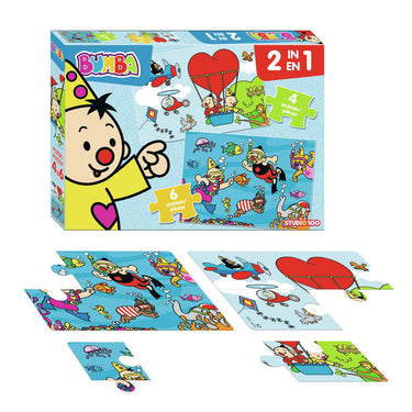 Bumba puzzel - 2 in 1 puzzel 4 6 stukken - onder water in de lucht