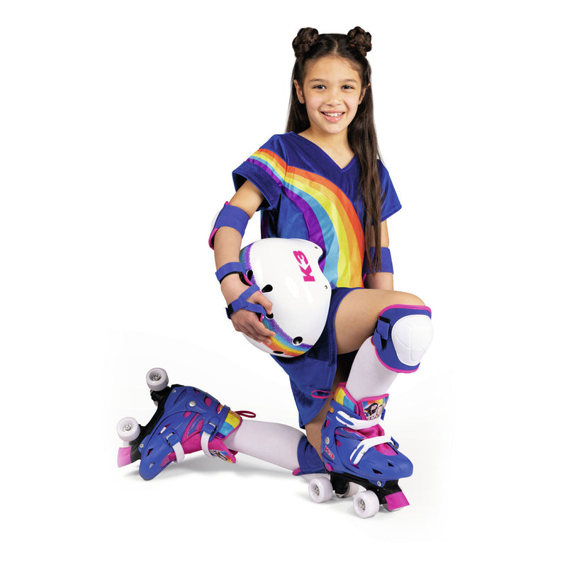 Load image into Gallery viewer, Studio 100 k3 rolschaatsen regenboog, maat 26-29
