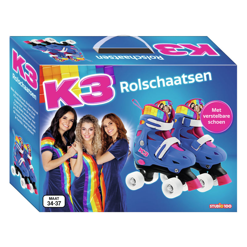 Afbeelding laden in galerijviewer, K3 rolschaatsen regenboog, maat 34-37
