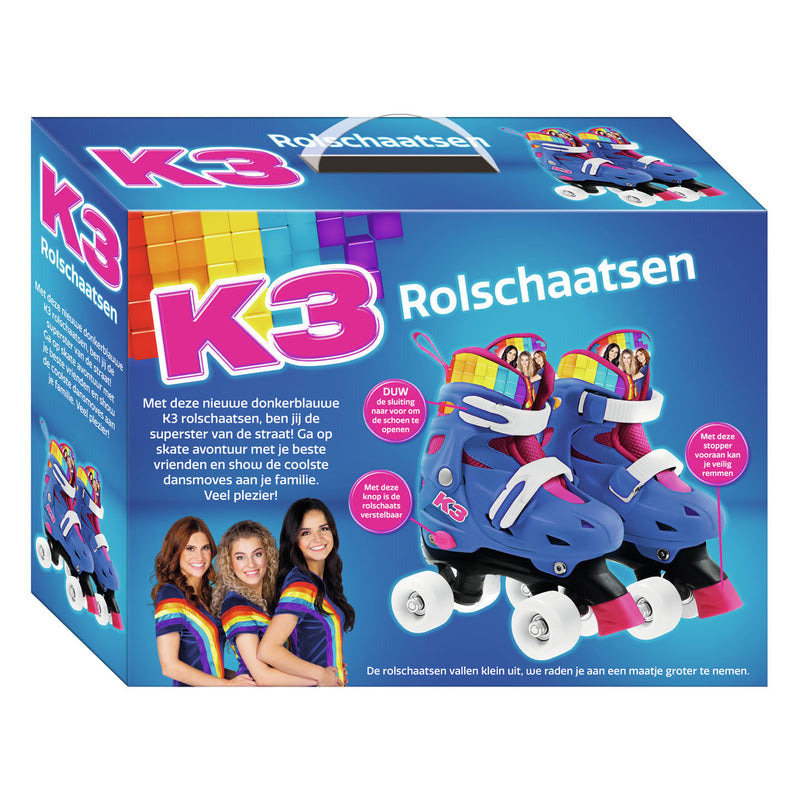 Afbeelding laden in galerijviewer, K3 rolschaatsen regenboog, maat 34-37
