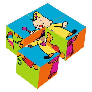 Bumba puzzel - houten kleurrijke blokpuzzel met 4 blokken