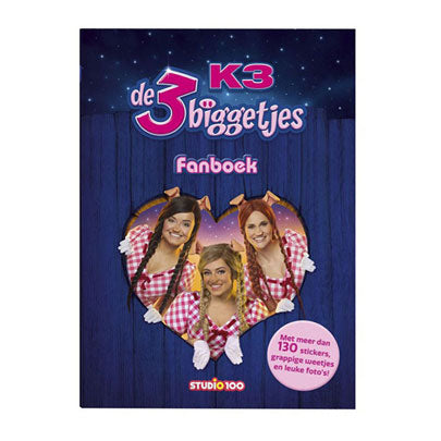 Load image into Gallery viewer, Studio 100 k3: 3 biggetjes fanboek met stickers
