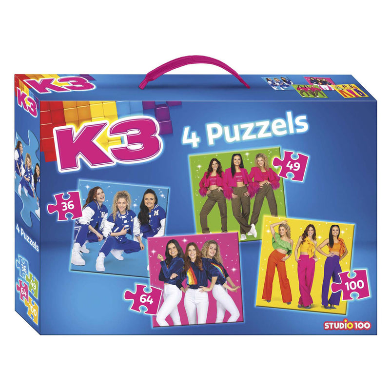 Load image into Gallery viewer, K3 4in1 puzzel - sterretjes
