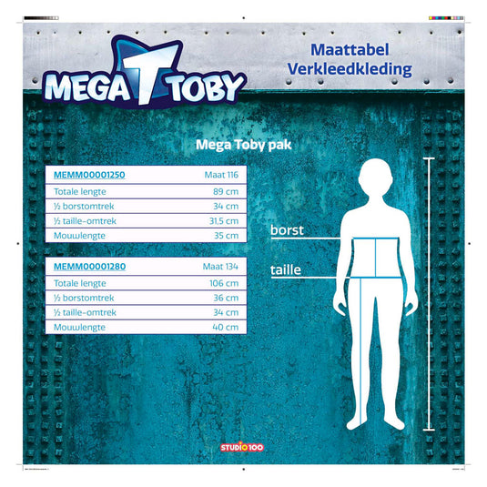 Mega mindy verkleedkleding - verkleedpak mega toby 3 5 jaar - maat 116