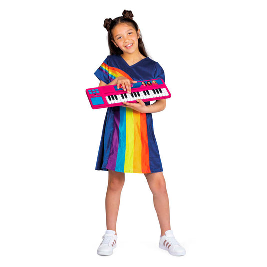 K3 speelgoedinstrument - piano met drumpad - met fragmenten van 5 liedjes - roze - inclusief batterijen