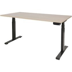 Schaffenburg zit-sta bureau dextro plus lindberg eiken, zwart 1800 x 900 mm