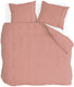 Walra dekbedovertrek remade uni essence - 240x220 - 100% katoen - roze