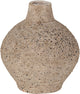 Woood sive decoratie vaas - klei - zand - 25x22x22