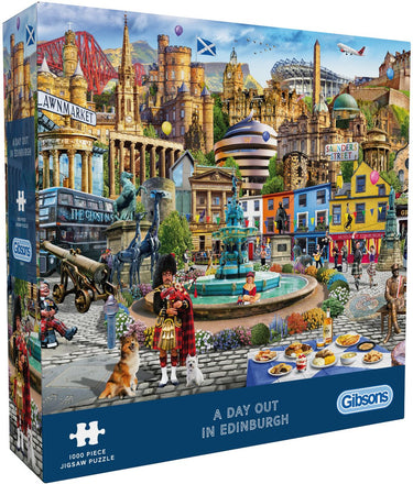 Gibsons puzzel edinburgh 1000 stukjes - iconische stad puzzel.