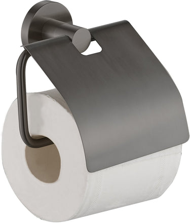 Plieger vigo closetrolhouder - toiletrolhouder met klep – 10 jaar garantie – geborsteld gunmetal