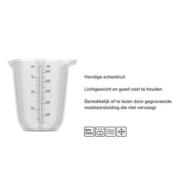 Mepal maatbeker chef it 500ml - helder