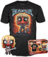 Funko pop! tee box marvel: deadpool (heavy metal) guitar metallic special edition exclusive - maat xl