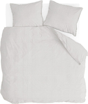 Walra dekbedovertrek crossed lines - 200x220 - 100% katoen (bci) - beige