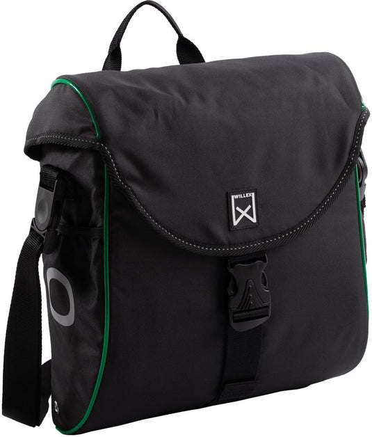 Willex - Einzeltasche 300 - Schwarz-Grün - leicht - mit Schultergurt - 12 Liter