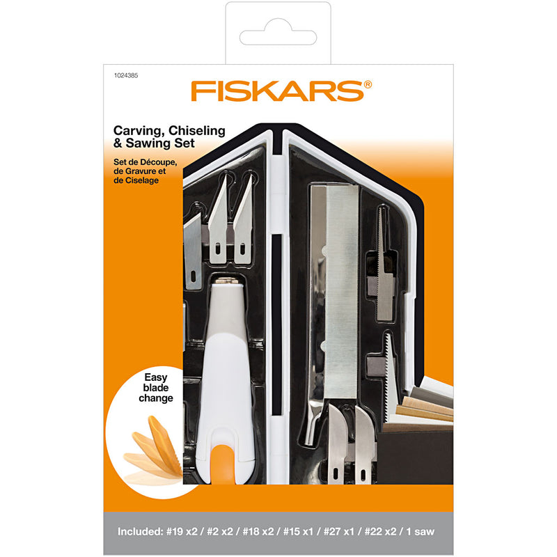 Load image into Gallery viewer, Fiskars https: www.cchobby.nl -mes-beitel-en-zaagset-l-15-cm-b-3-cm-1-set
