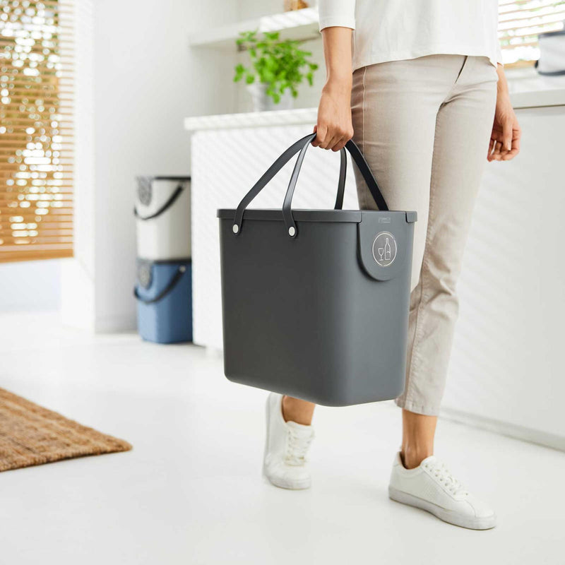 Load image into Gallery viewer, Rotho albula afvalscheidingsprullenbak 25l antraciet
