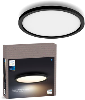 Philips hue aurelle paneellamp – warm- tot koelwit licht – zwart – rond