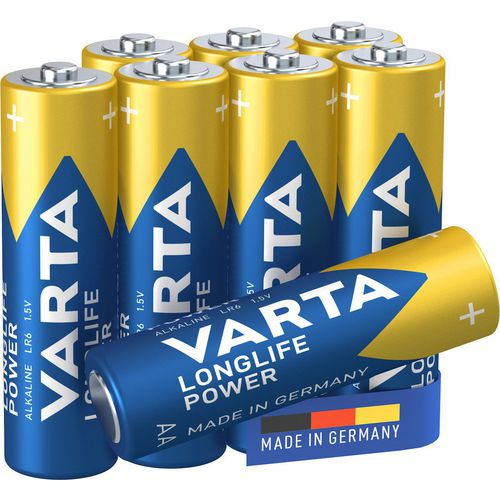Batterij varta longlife power aa 8 stuks
