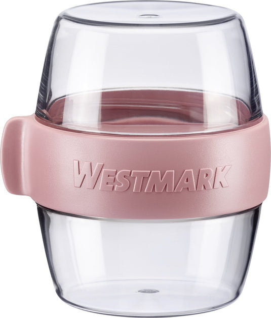 Westmark pocket box mini, praktisch maaltijdbakje voor onderweg, ideaal voor yoghurt, fruit, groenten, snacks, 400 ml (2 x 200 ml), bpa-vrij, roze