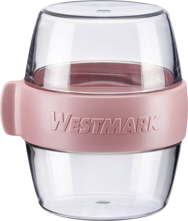Westmark pocket box mini, praktisch maaltijdbakje voor onderweg, ideaal voor yoghurt, fruit, groenten, snacks, 400 ml (2 x 200 ml), bpa-vrij, roze