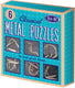 Invento metalen puzzels retr-oh unisex blauw 6 stuks