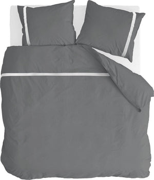 Walra dekbedovertrek timeless chic - 240x220 - 100% katoen (bci) - antraciet